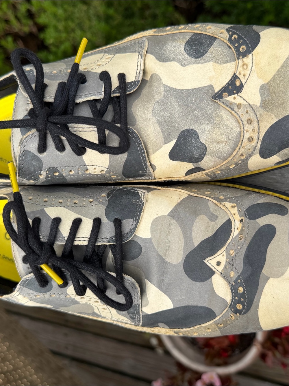 Cole Haan Camouflage Wing Oxford Golf Derby with Yellow Sole clean size 11 - Picture 5 of 9
